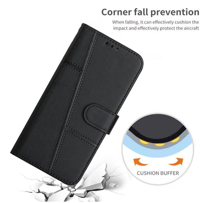 For Redmi K90 Pro Max / Poco F8 Ultra Stitching Calf Texture Buckle Leather Phone Case(Black)