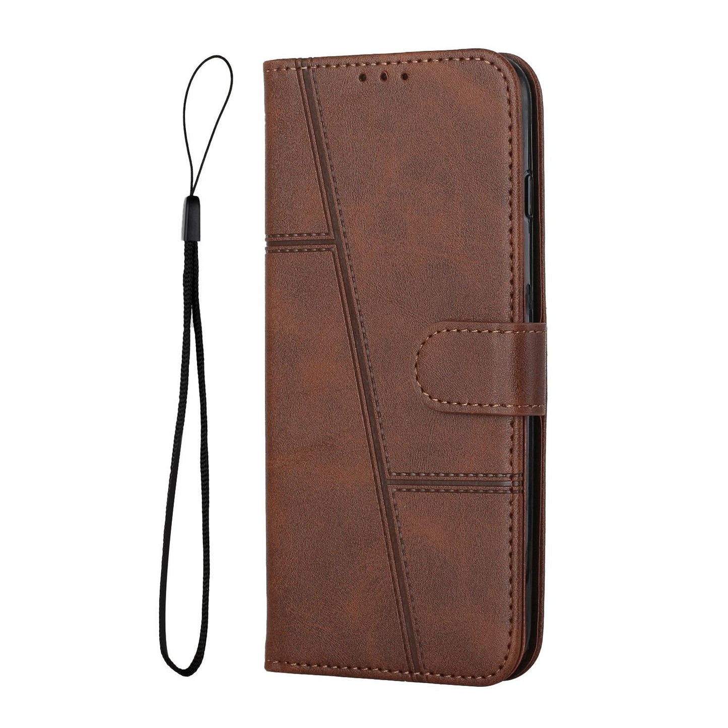 For Redmi K90 Pro Max / Poco F8 Ultra Stitching Calf Texture Buckle Leather Phone Case(Brown)