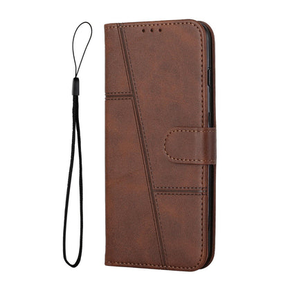 For Redmi K90 Pro Max / Poco F8 Ultra Stitching Calf Texture Buckle Leather Phone Case(Brown)