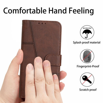For Redmi K90 Pro Max / Poco F8 Ultra Stitching Calf Texture Buckle Leather Phone Case(Brown)