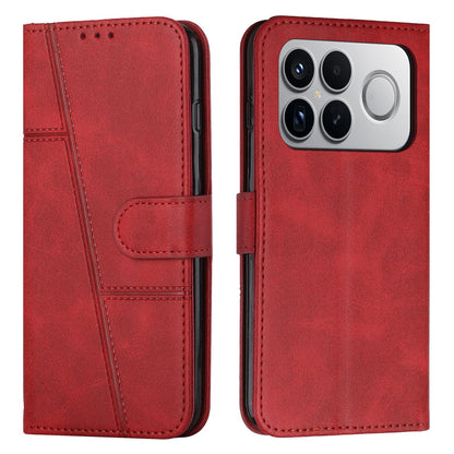 For Redmi K90 Pro Max / Poco F8 Ultra Stitching Calf Texture Buckle Leather Phone Case(Red)