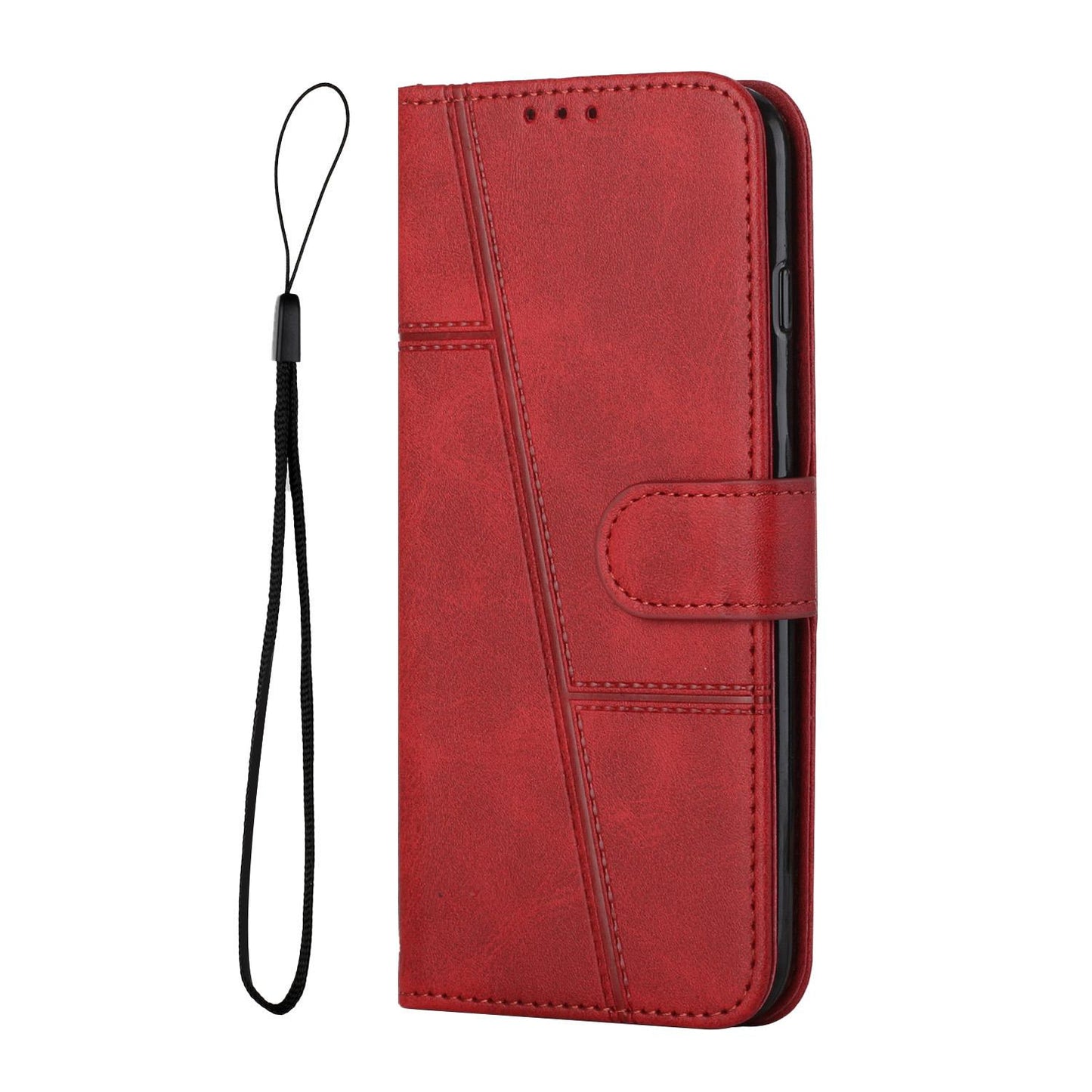For Redmi K90 Pro Max / Poco F8 Ultra Stitching Calf Texture Buckle Leather Phone Case(Red)