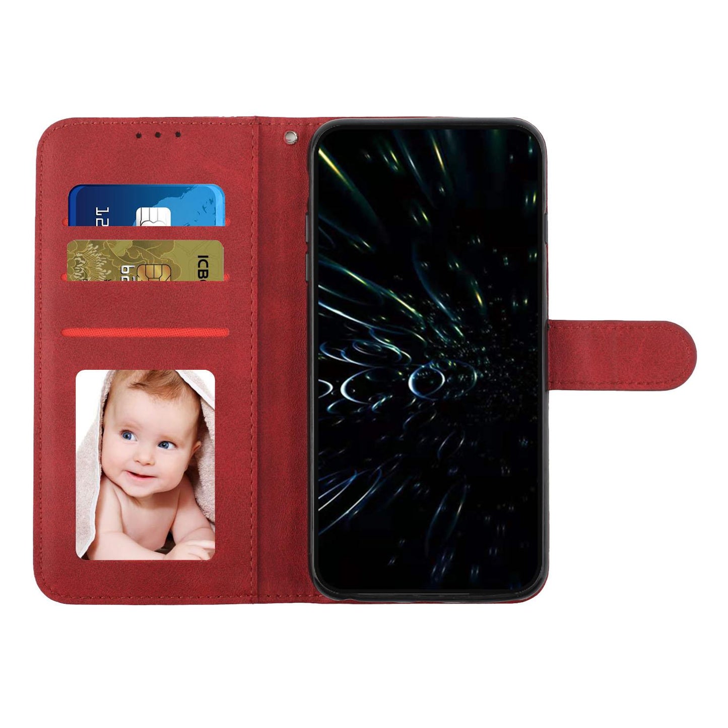 For Redmi K90 Pro Max / Poco F8 Ultra Stitching Calf Texture Buckle Leather Phone Case(Red)