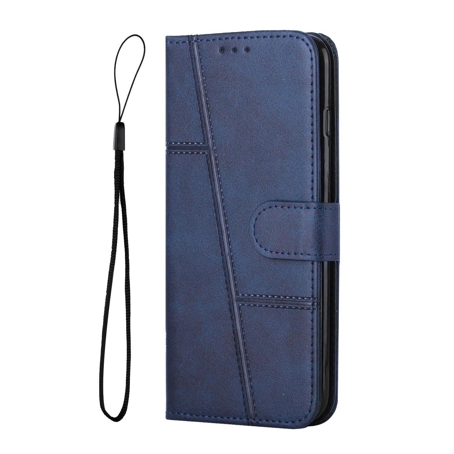 For Redmi K90 Pro Max / Poco F8 Ultra Stitching Calf Texture Buckle Leather Phone Case(Blue)