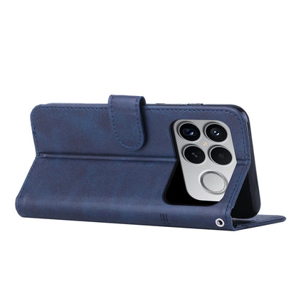 For Redmi K90 Pro Max / Poco F8 Ultra Stitching Calf Texture Buckle Leather Phone Case(Blue)