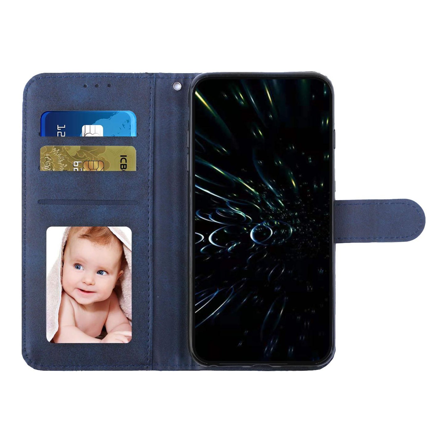 For Redmi K90 Pro Max / Poco F8 Ultra Stitching Calf Texture Buckle Leather Phone Case(Blue)