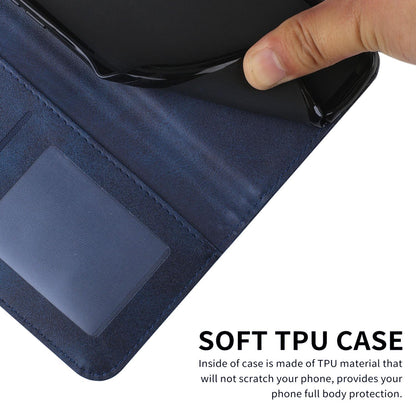 For Redmi K90 Pro Max / Poco F8 Ultra Stitching Calf Texture Buckle Leather Phone Case(Blue)
