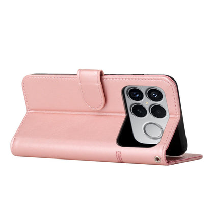 For Redmi K90 Pro Max / Poco F8 Ultra Stitching Calf Texture Buckle Leather Phone Case(Rose Gold)
