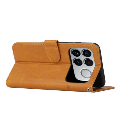 For Redmi K90 Pro Max / Poco F8 Ultra Stitching Calf Texture Buckle Leather Phone Case(Yellow)