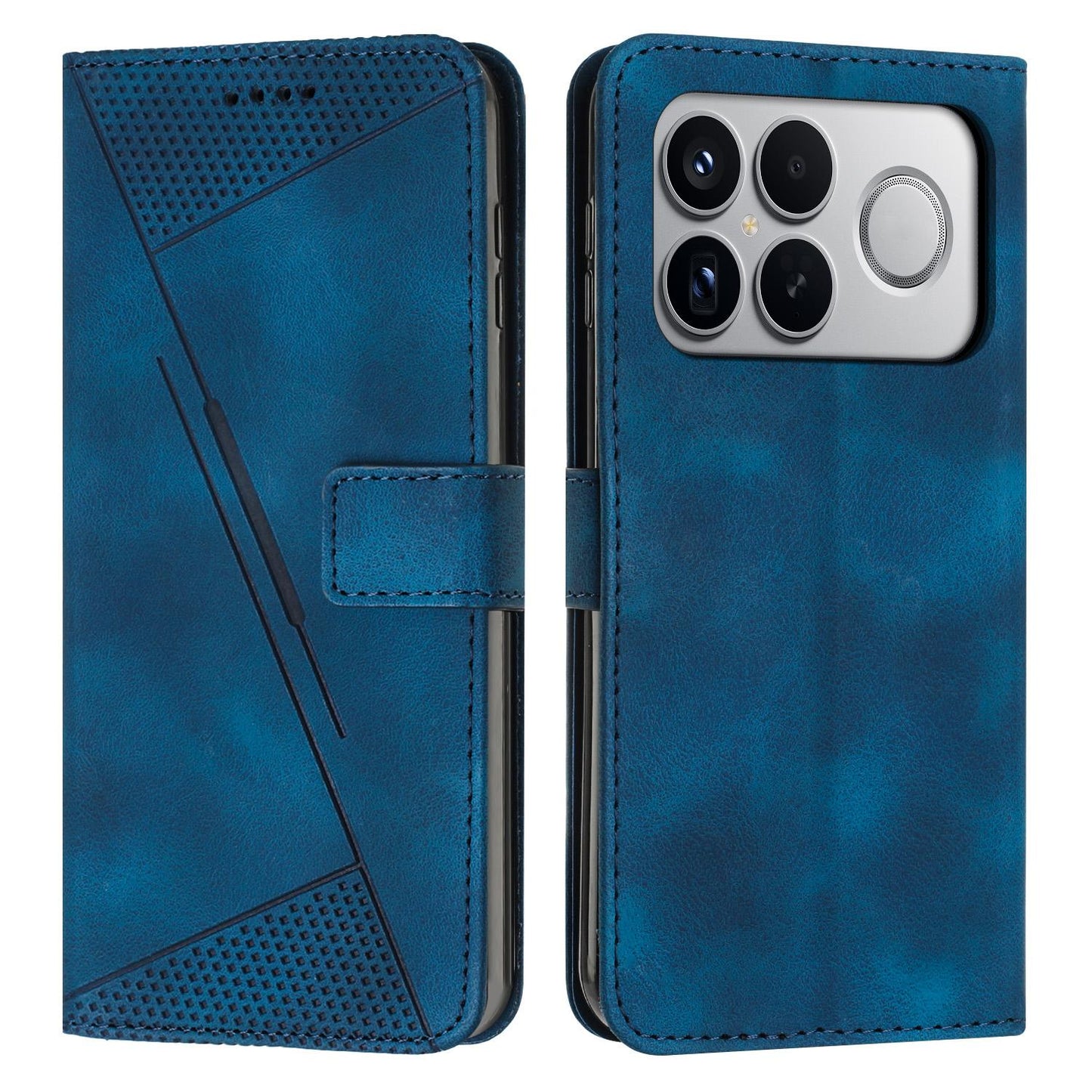 For Redmi K90 Pro Max / Poco F8 Ultra Dream Triangle Leather Phone Case with Lanyard(Blue)
