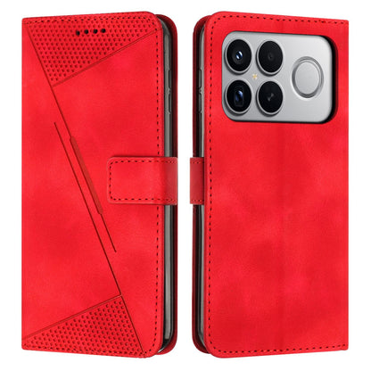 For Redmi K90 Pro Max / Poco F8 Ultra Dream Triangle Leather Phone Case with Lanyard(Red)