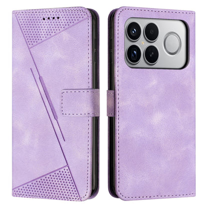 For Redmi K90 Pro Max / Poco F8 Ultra Dream Triangle Leather Phone Case with Lanyard(Purple)