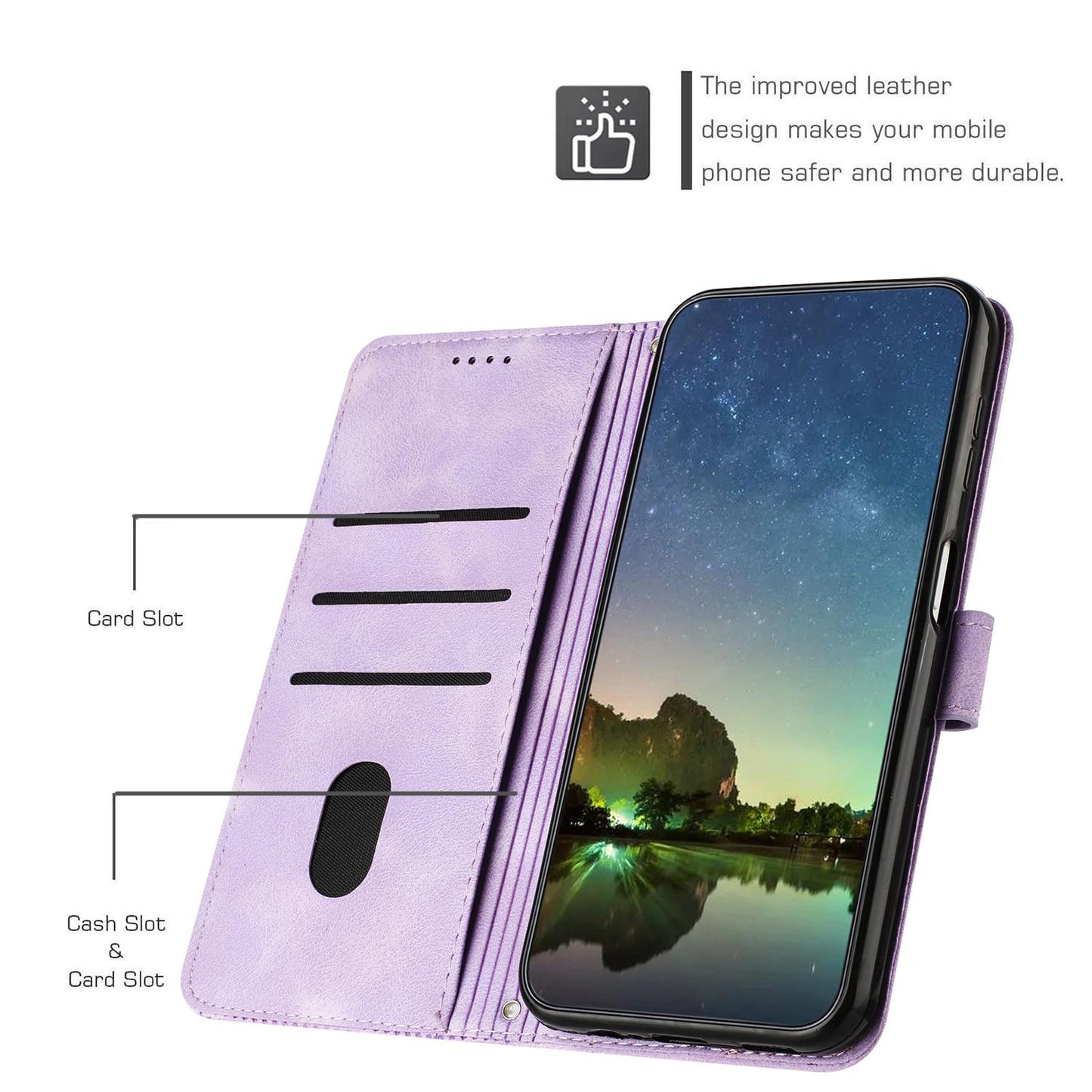 For Redmi K90 Pro Max / Poco F8 Ultra Dream Triangle Leather Phone Case with Lanyard(Purple)