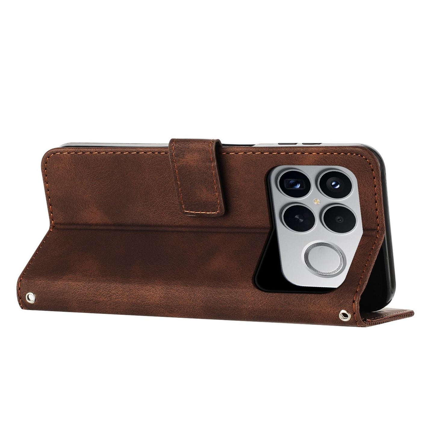 For Redmi K90 Pro Max / Poco F8 Ultra Dream Triangle Leather Phone Case with Lanyard(Brown)
