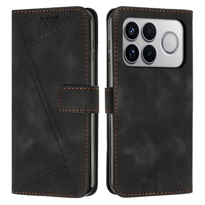 For Redmi K90 Pro Max / Poco F8 Ultra Dream Triangle Leather Phone Case with Lanyard(Black)