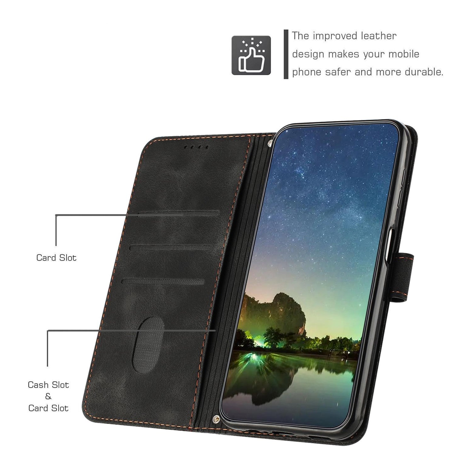 For Redmi K90 Pro Max / Poco F8 Ultra Dream Triangle Leather Phone Case with Lanyard(Black)