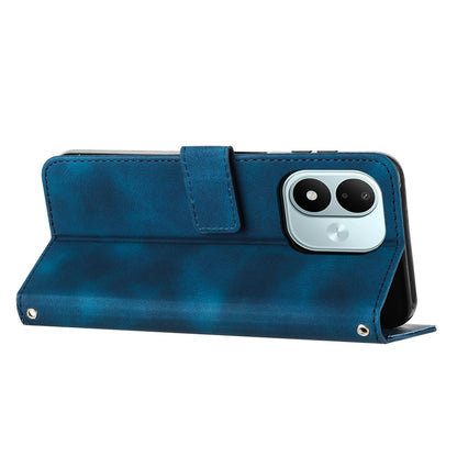 For Redmi Note 17 4G Global 169.7mm Dream Triangle Leather Phone Case with Lanyard - Blue - EDA007267725A