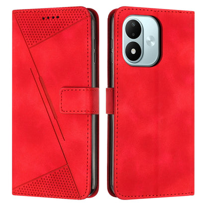 For Redmi Note 17 4G Global 169.7mm Dream Triangle Leather Phone Case with Lanyard - Red - EDA007267725B
