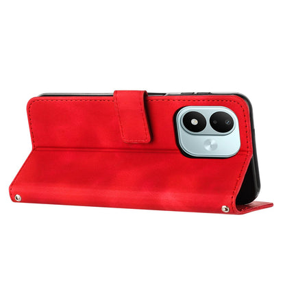 For Redmi Note 17 4G Global 169.7mm Dream Triangle Leather Phone Case with Lanyard - Red - EDA007267725B