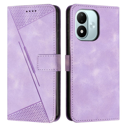 For Redmi Note 17 4G Global 169.7mm Dream Triangle Leather Phone Case with Lanyard - Purple - EDA007267725D