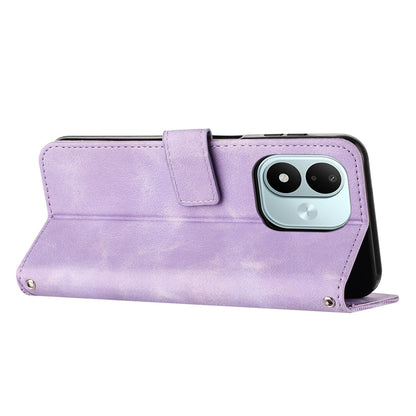 For Redmi Note 17 4G Global 169.7mm Dream Triangle Leather Phone Case with Lanyard - Purple - EDA007267725D
