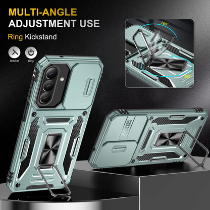 For Galaxy A27 5G Armor PC Hybrid TPU Camera Shield Phone Case - Alpine Green - EDA007270706A