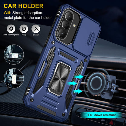 For Galaxy A27 5G Armor PC Hybrid TPU Camera Shield Phone Case - Navy Blue - EDA007270706B