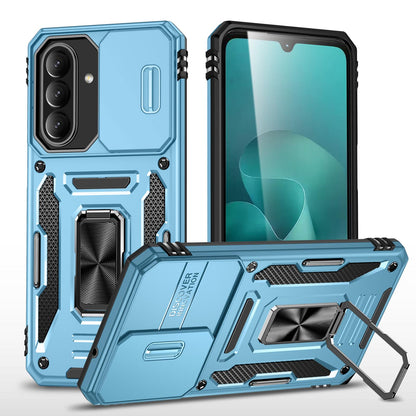 For Galaxy A27 5G Armor PC Hybrid TPU Camera Shield Phone Case - Light Blue - EDA007270706C