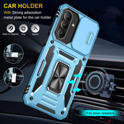 For Galaxy A27 5G Armor PC Hybrid TPU Camera Shield Phone Case - Light Blue - EDA007270706C