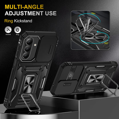 For Galaxy A27 5G Armor PC Hybrid TPU Camera Shield Phone Case - Black - EDA007270706D
