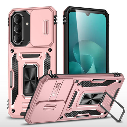 For Galaxy A27 5G Armor PC Hybrid TPU Camera Shield Phone Case - Rose Gold - EDA007270706F
