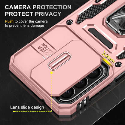 For Galaxy A27 5G Armor PC Hybrid TPU Camera Shield Phone Case - Rose Gold - EDA007270706F