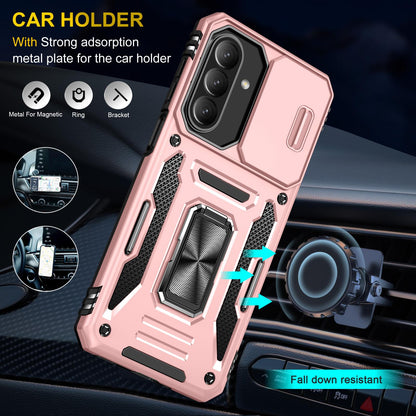 For Galaxy A27 5G Armor PC Hybrid TPU Camera Shield Phone Case - Rose Gold - EDA007270706F
