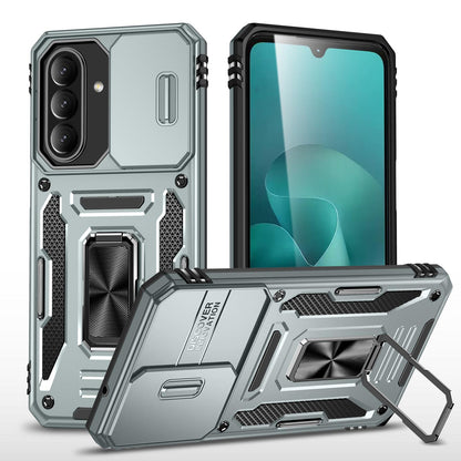 For Galaxy A27 5G Armor PC Hybrid TPU Camera Shield Phone Case - Grey - EDA007270706G