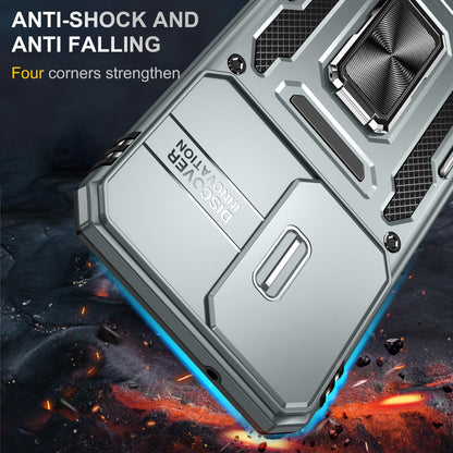For Galaxy A27 5G Armor PC Hybrid TPU Camera Shield Phone Case - Grey - EDA007270706G