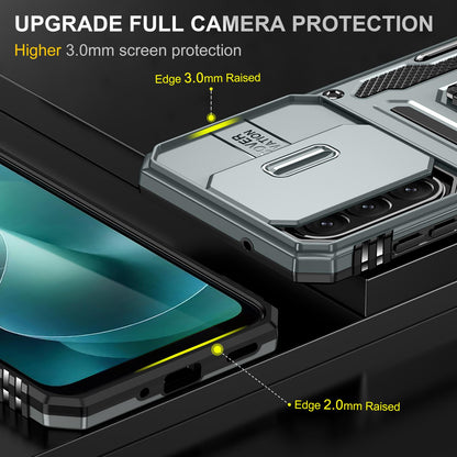 For Galaxy A27 5G Armor PC Hybrid TPU Camera Shield Phone Case - Grey - EDA007270706G
