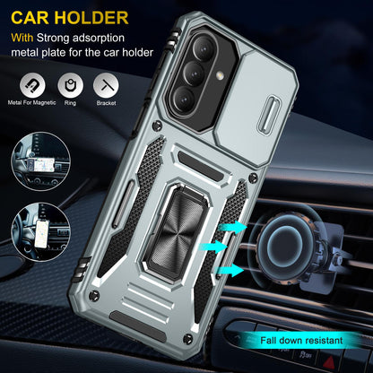 For Galaxy A27 5G Armor PC Hybrid TPU Camera Shield Phone Case - Grey - EDA007270706G
