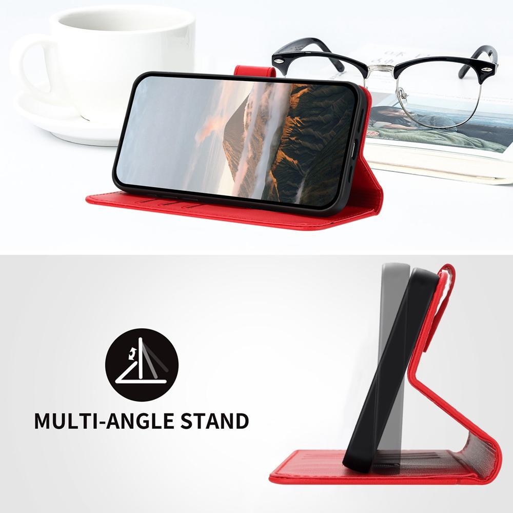 For Redmi K90 Pro Max / Poco F8 Ultra Triangle Pattern Buckle Clasp Leather Phone Case(Red)