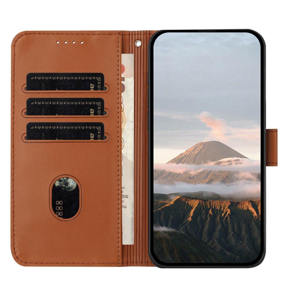 For Redmi K90 Pro Max / Poco F8 Ultra Triangle Pattern Buckle Clasp Leather Phone Case(Brown)