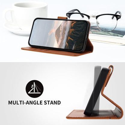 For Redmi K90 Pro Max / Poco F8 Ultra Triangle Pattern Buckle Clasp Leather Phone Case(Brown)