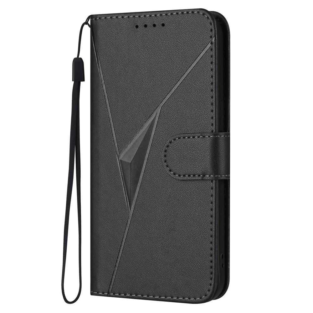 For Redmi K90 Pro Max / Poco F8 Ultra Triangle Pattern Buckle Clasp Leather Phone Case(Black)