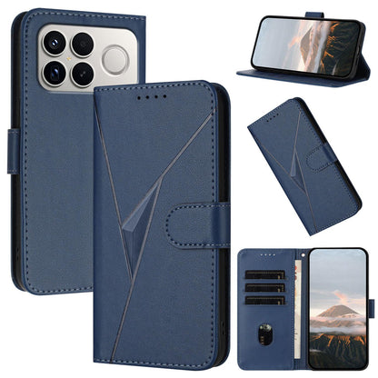 For Redmi K90 Pro Max / Poco F8 Ultra Triangle Pattern Buckle Clasp Leather Phone Case(Royal Blue)