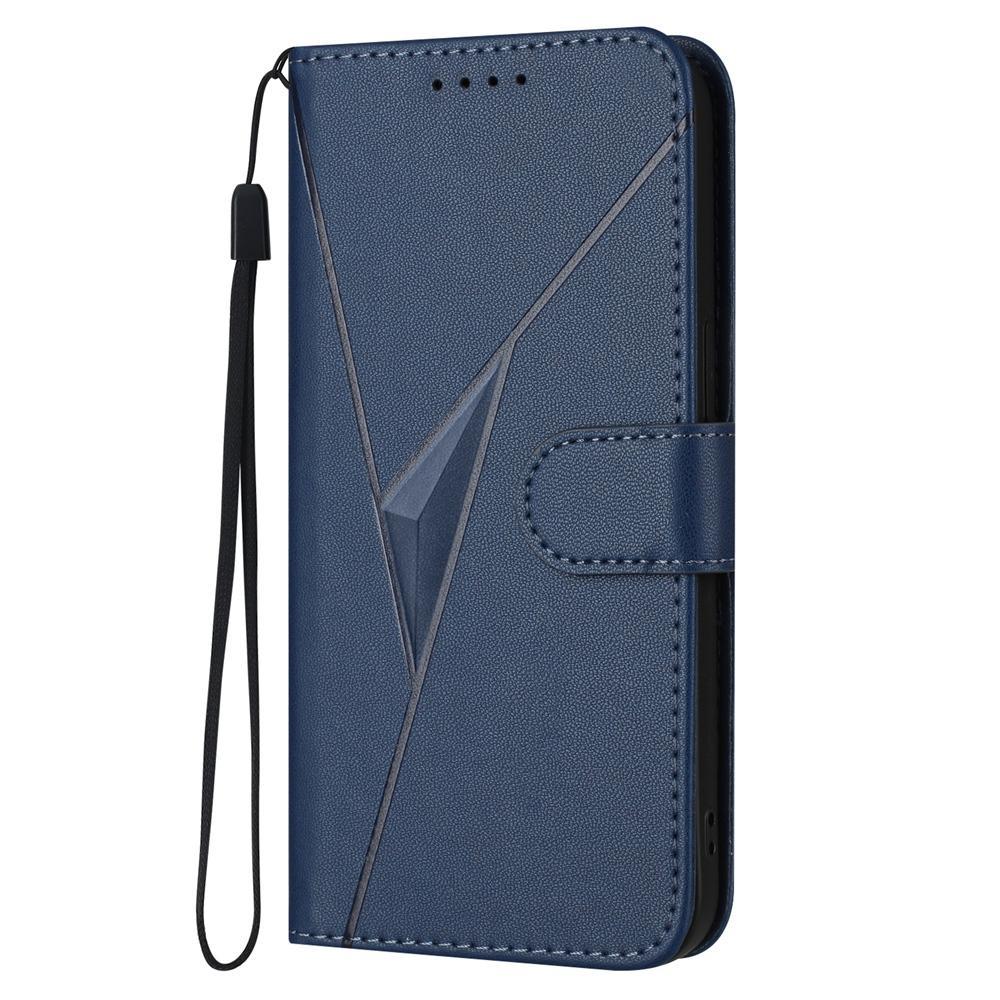 For Redmi K90 Pro Max / Poco F8 Ultra Triangle Pattern Buckle Clasp Leather Phone Case(Royal Blue)