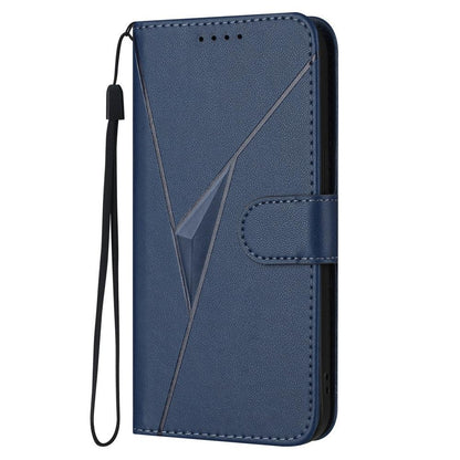 For Redmi K90 Pro Max / Poco F8 Ultra Triangle Pattern Buckle Clasp Leather Phone Case(Royal Blue)