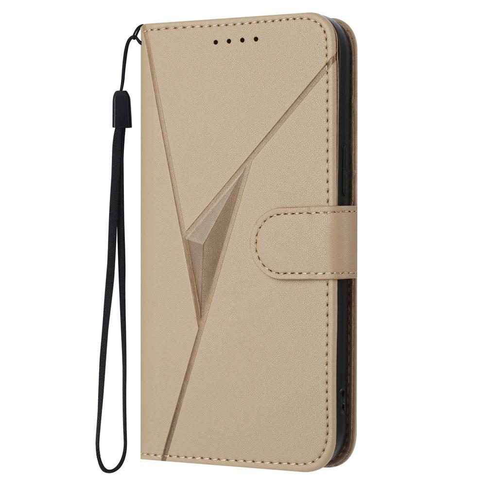 For Redmi K90 Pro Max / Poco F8 Ultra Triangle Pattern Buckle Clasp Leather Phone Case(Gold)