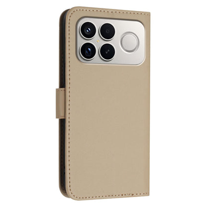 For Redmi K90 Pro Max / Poco F8 Ultra Triangle Pattern Buckle Clasp Leather Phone Case(Gold)