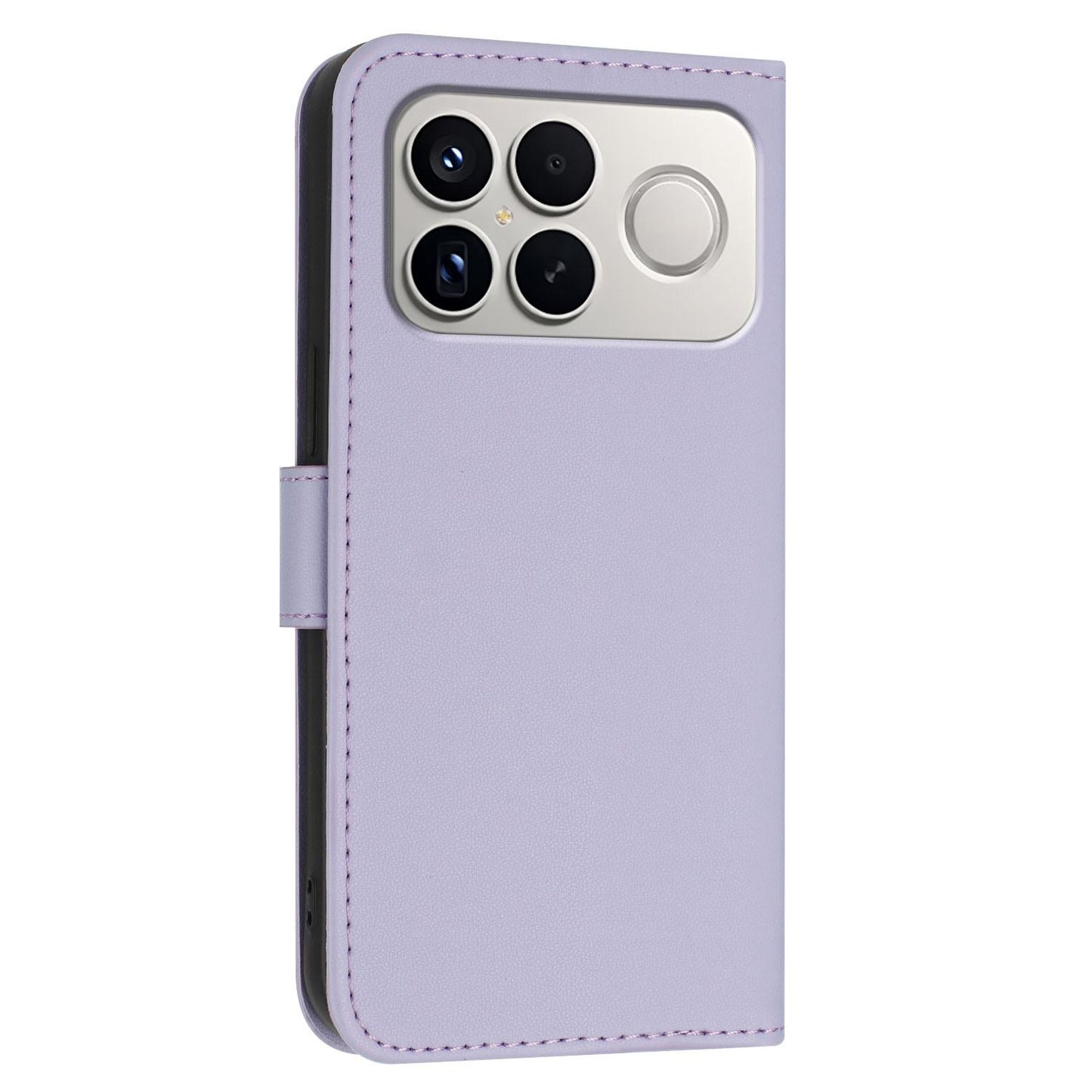 For Redmi K90 Pro Max / Poco F8 Ultra Triangle Pattern Buckle Clasp Leather Phone Case(Light Purple)