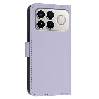 For Redmi K90 Pro Max / Poco F8 Ultra Triangle Pattern Buckle Clasp Leather Phone Case(Light Purple)