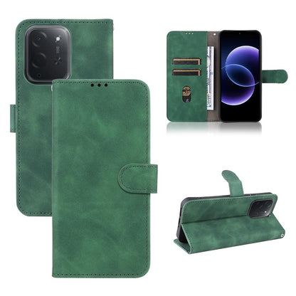 For Xiaomi Poco C95 Pro Skin Feel Magnetic Flip Leather Phone Case(Green)