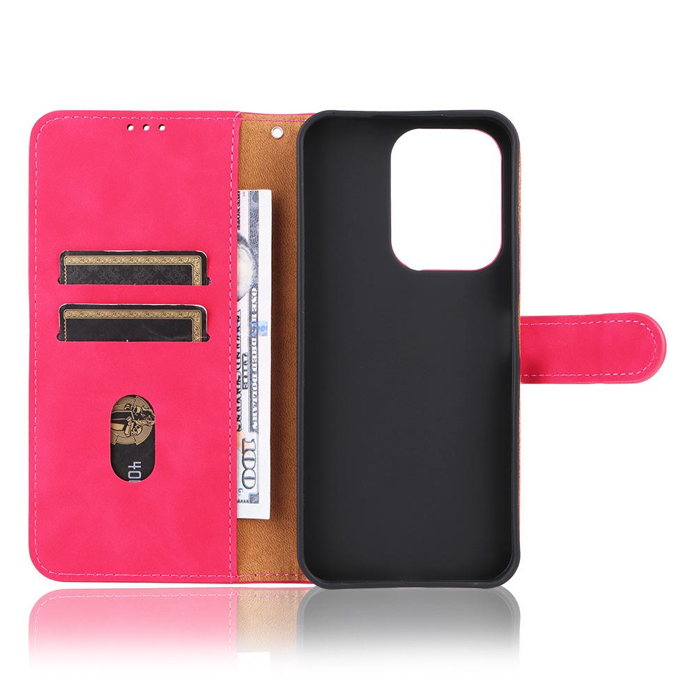 For Xiaomi Poco C95 Pro Skin Feel Magnetic Flip Leather Phone Case(Rose Red)